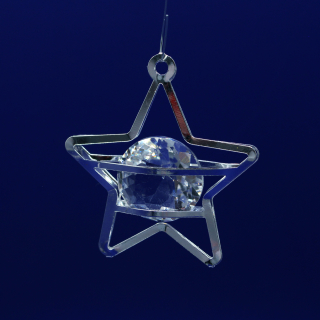 Závěsný vánoční ornament – Hvězda s broušeným krystalem
